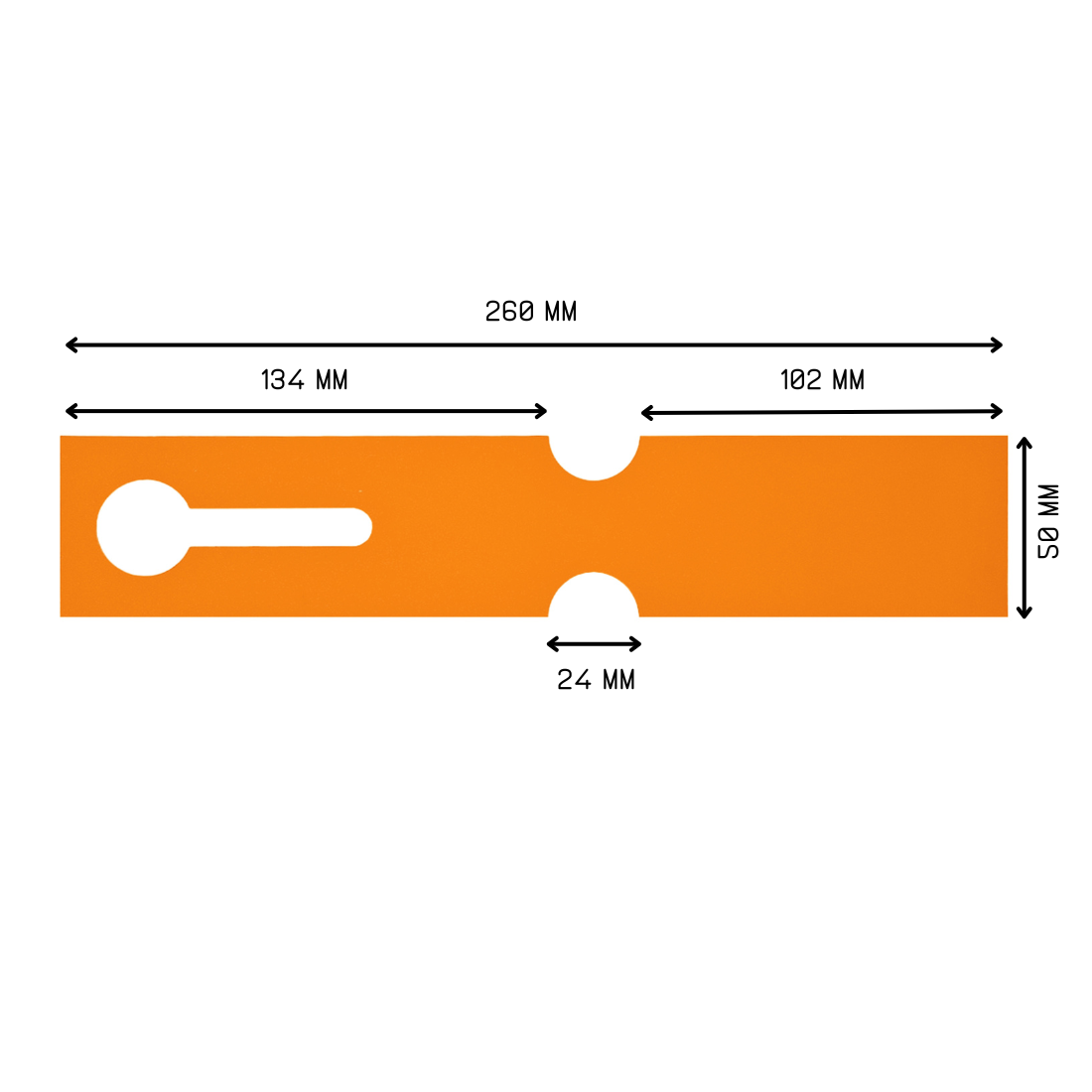 Loop lock labels 260x50mm HDPE
