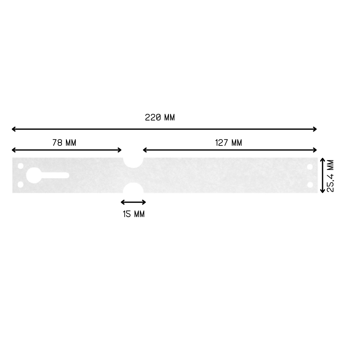 Loop lock labels 220x25,4mm Tyvek