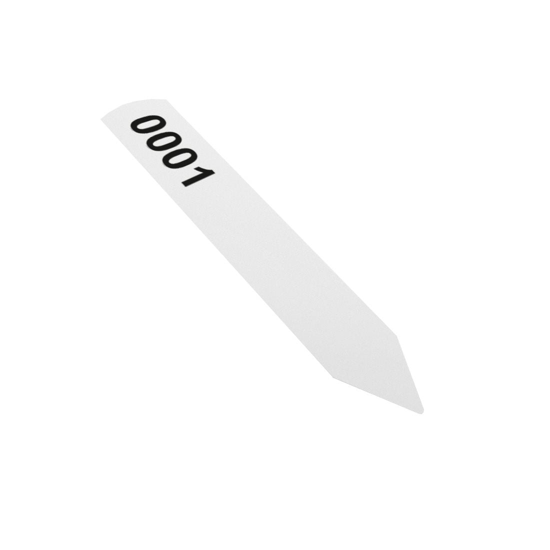 Steeketiketten 120x20mm 200µ PET - Genummerd, Wit