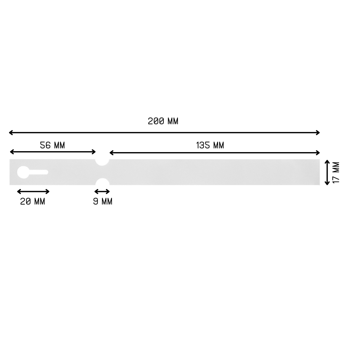 Schlaufenetiketten 200x17mm HDPE