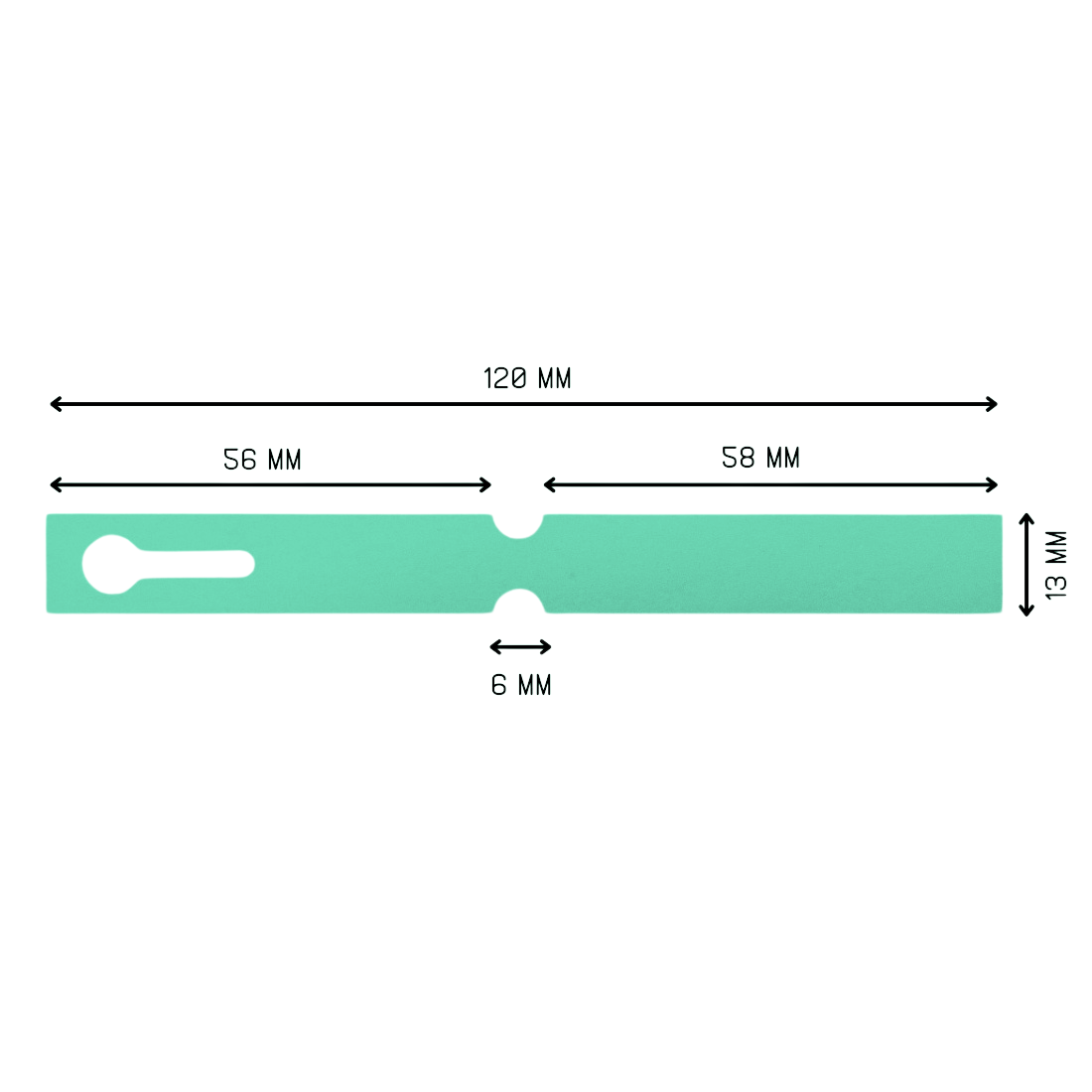 Schlaufenetiketten 120x13mm PVC