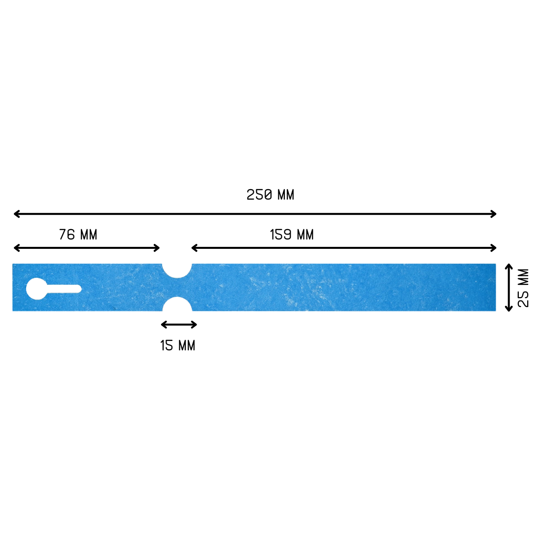 Étiquettes à boucle 250x25mm Tyvek