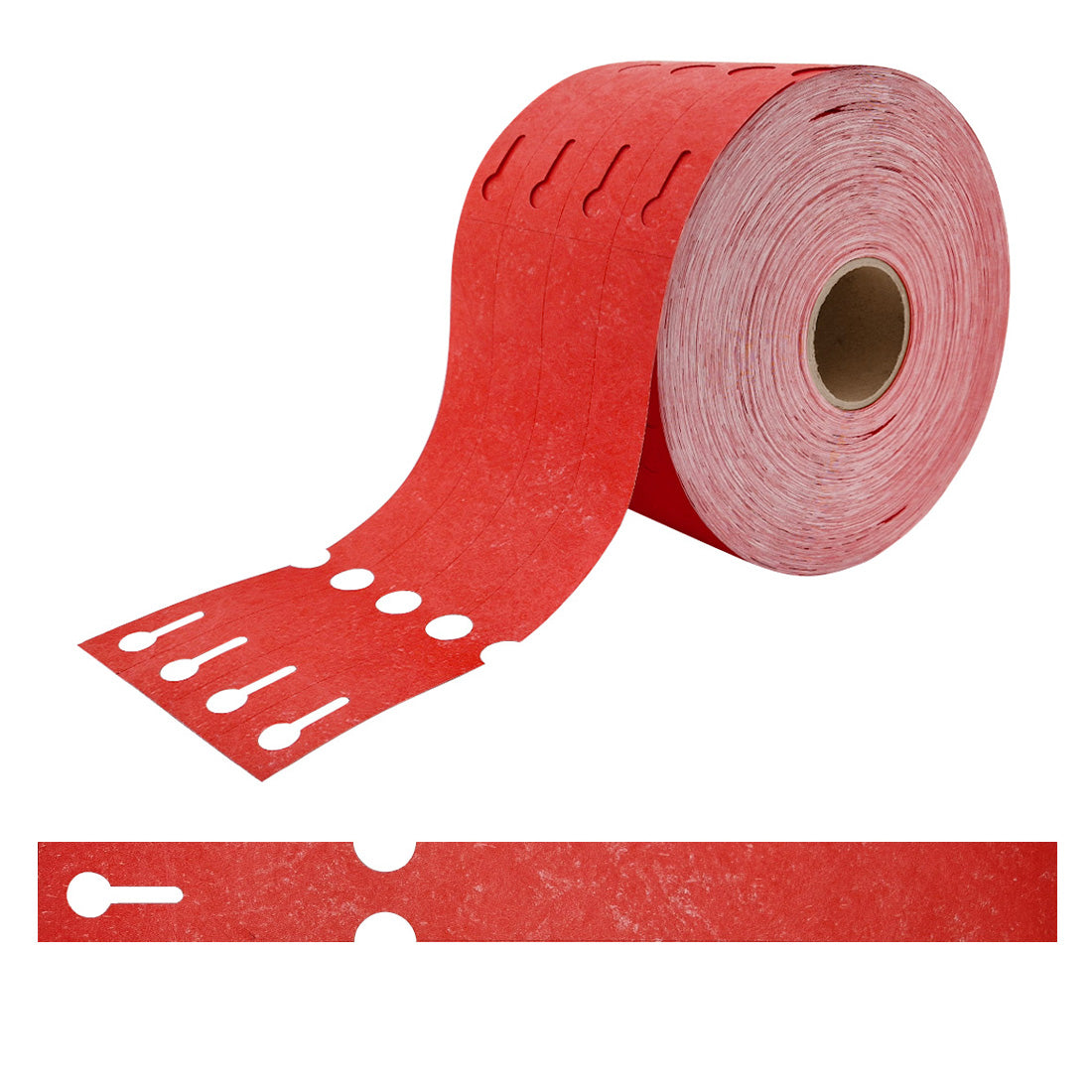 Sleufetiketten 250x25mm Tyvek, Rood