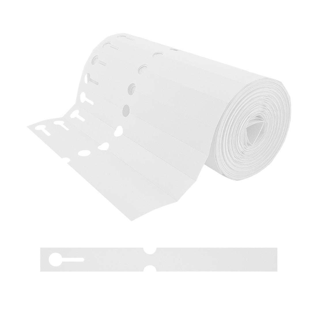 Sleufetiketten 200x20mm PVC, Wit