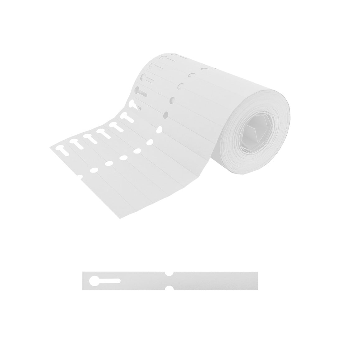 Sleufetiketten 120x13mm PVC, Wit