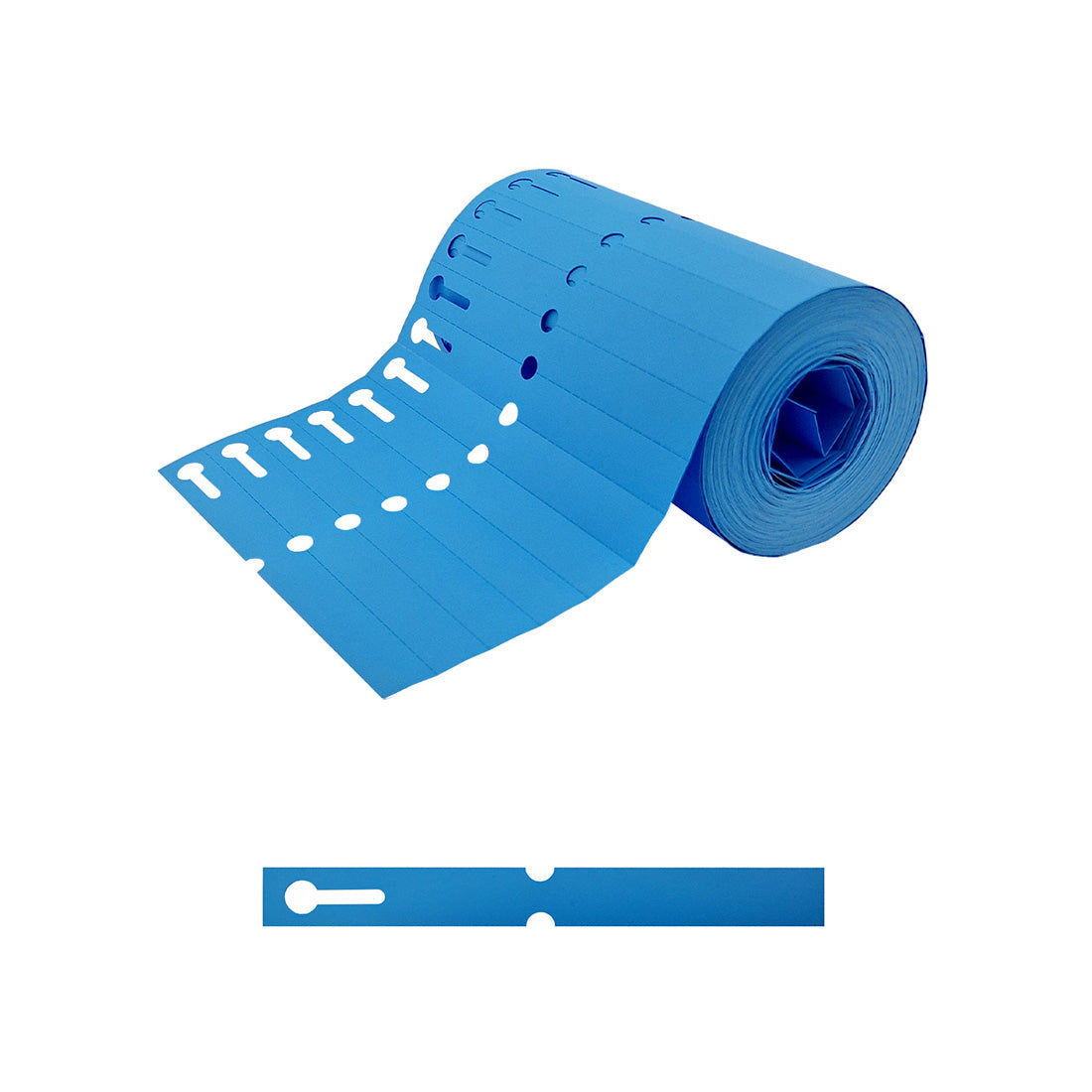 Sleufetiketten 120x13mm PVC, Blauw