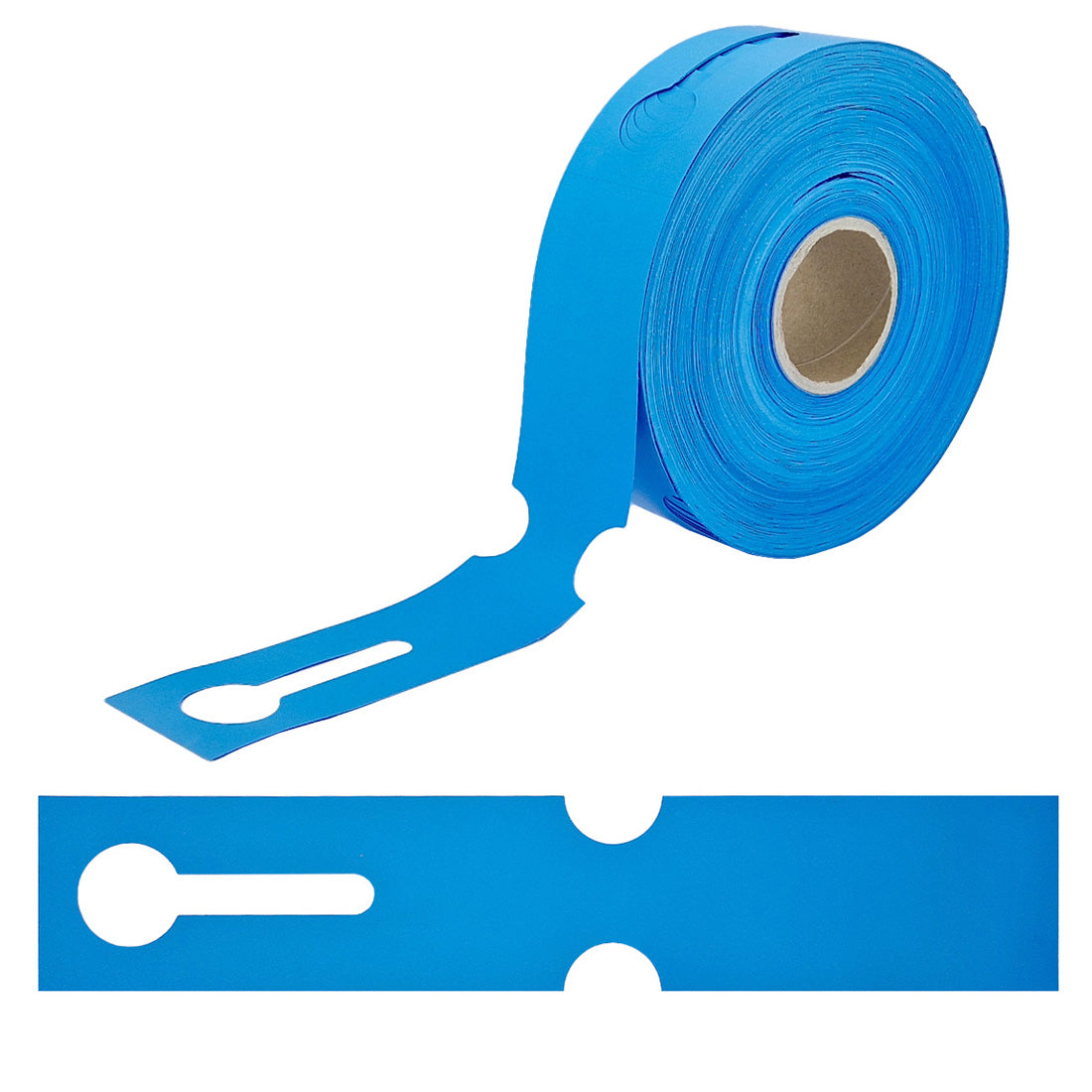 Loop lock labels 260x50mm HDPE, Blue