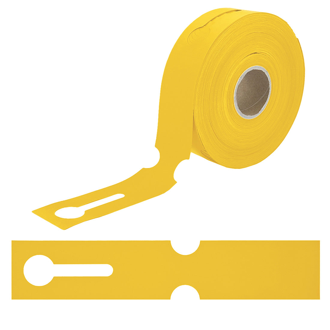 Sleufetiketten 260x50mm HDPE, Geel