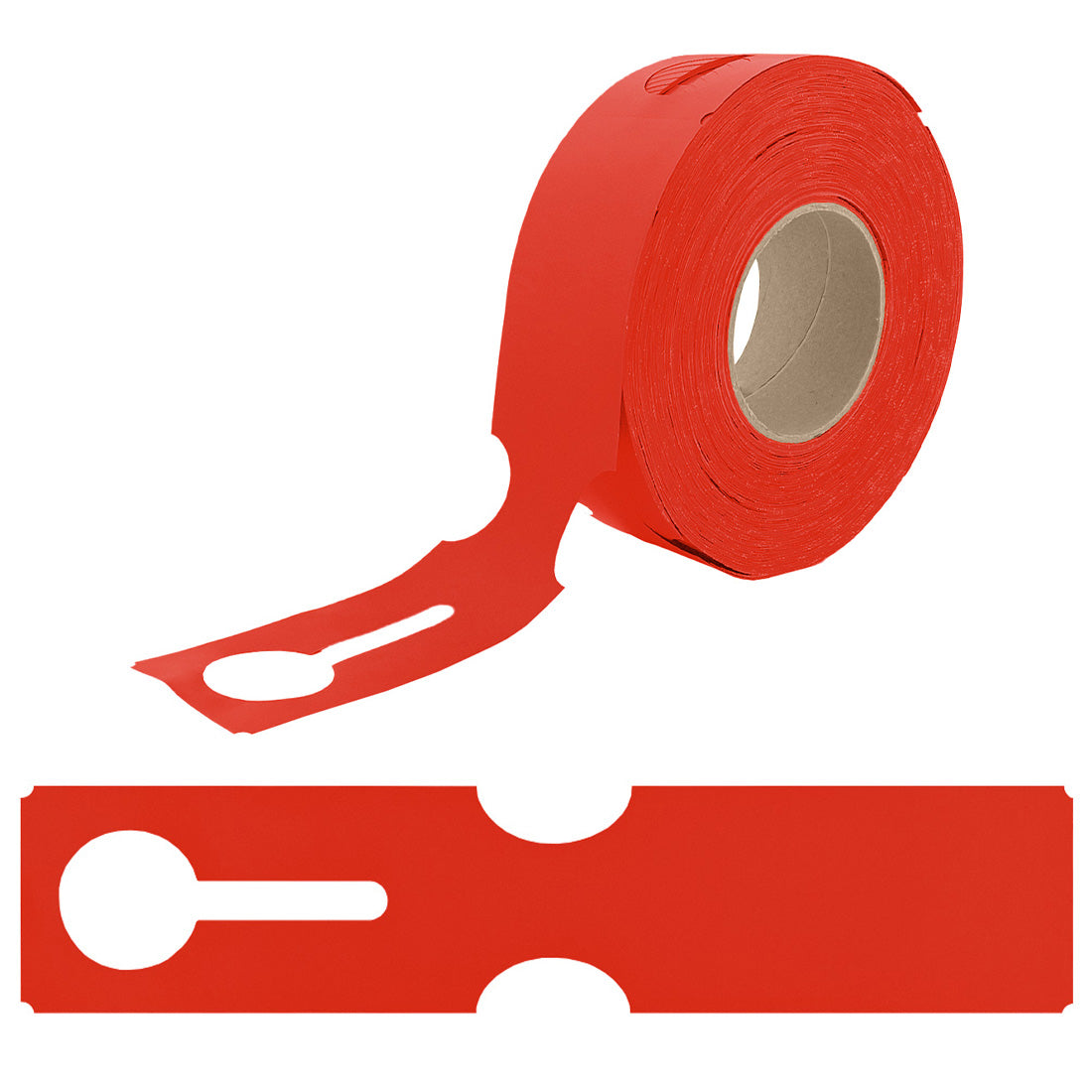 Sleufetiketten 273x59mm HDPE, Rood