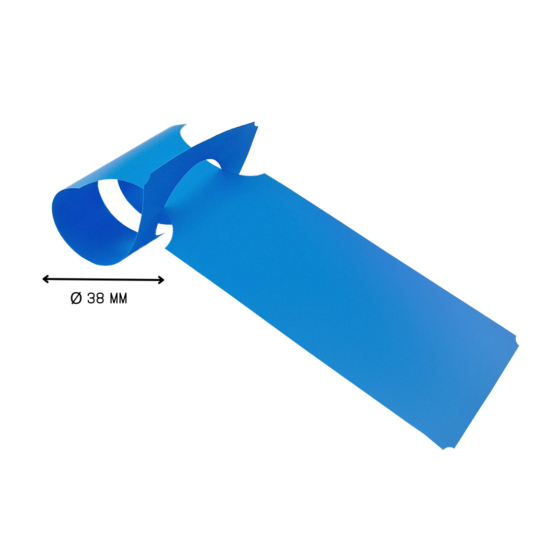 Sleufetiketten 273x59mm HDPE, Blauw