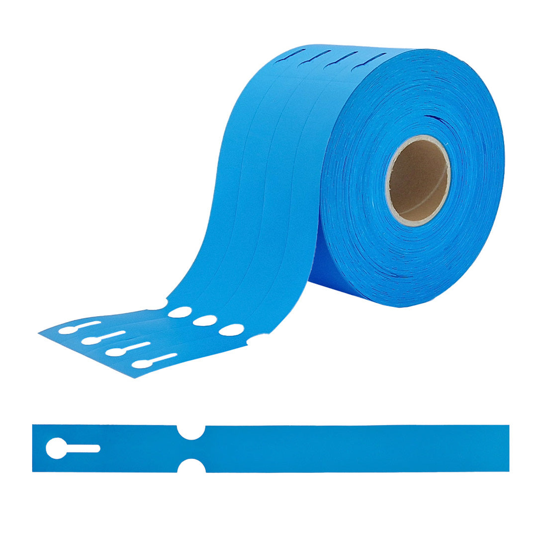 Sleufetiketten 250x25mm HDPE, Blauw
