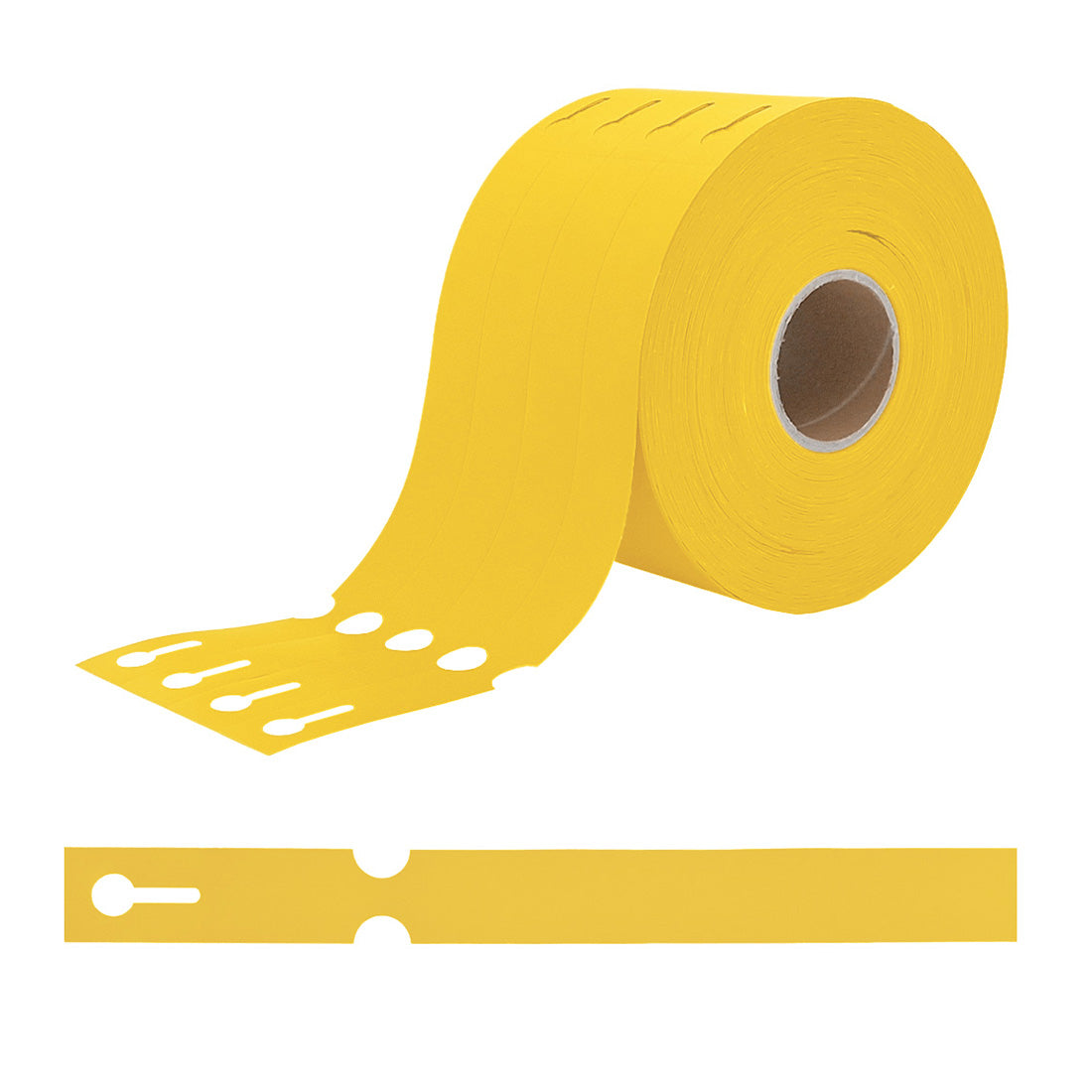 Sleufetiketten 250x25mm HDPE, Geel