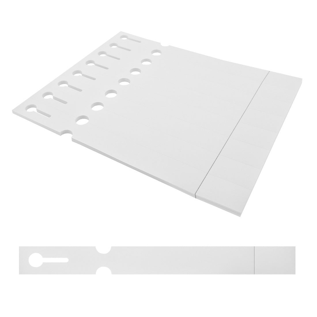 Sleufetiketten 250x25mm PET, Wit