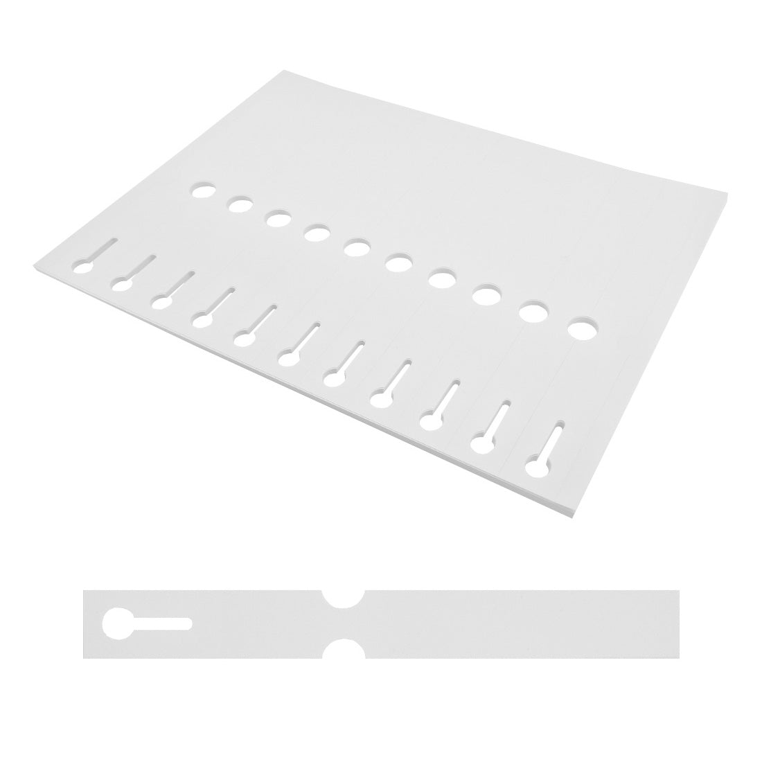 Sleufetiketten 210x25mm PET, Wit