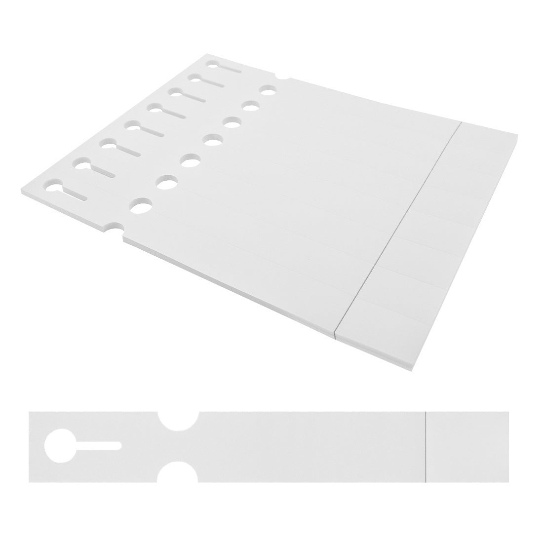 Sleufetiketten 250x38mm PET, Wit