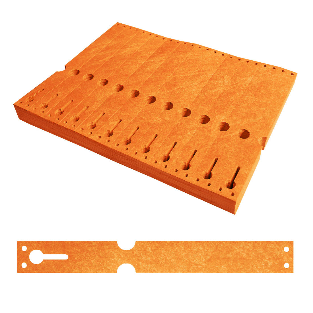 Schlaufenetiketten 220x25,4mm Tyvek, Orange