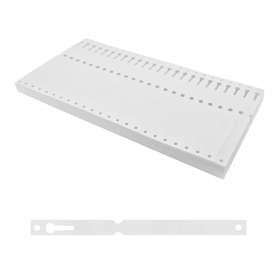 Sleufetiketten 160x12,7mm Tyvek, Wit