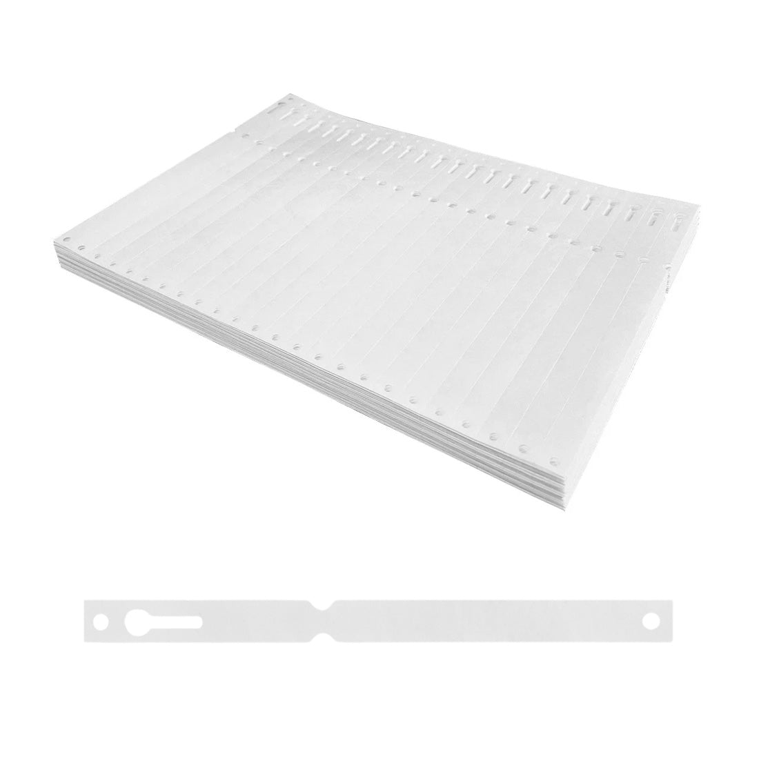 Sleufetiketten 220x12,7mm Tyvek, Wit