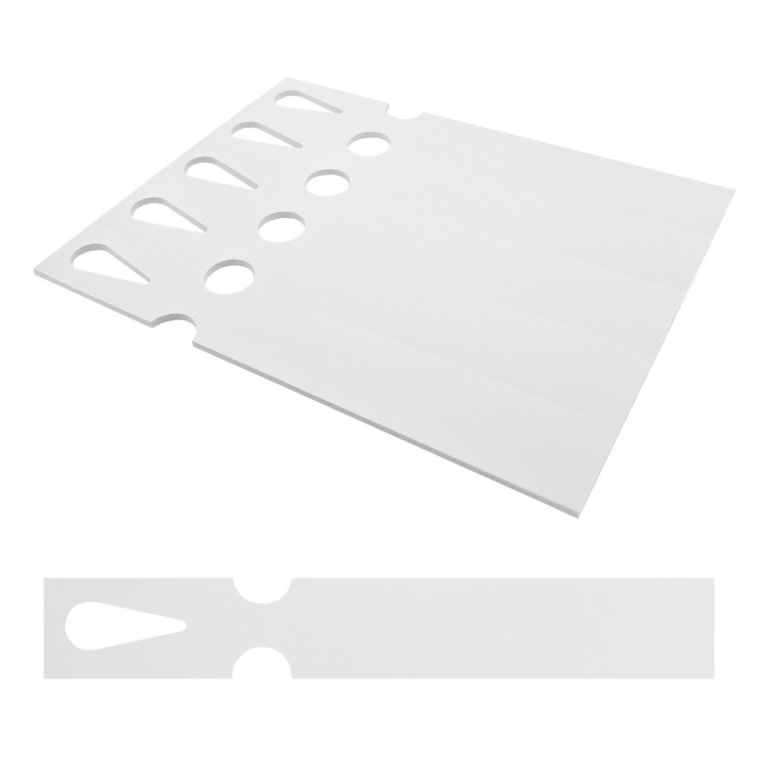 Sleufetiketten 250x38mm PET, Wit