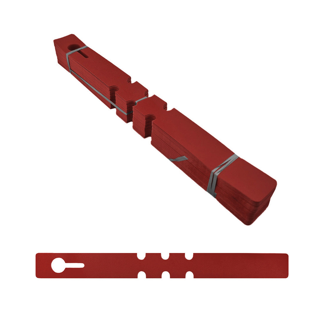 Sleufetiketten 210x20mm PVC, Rood