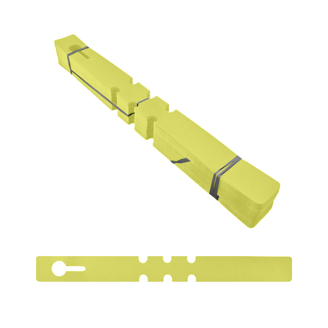 Sleufetiketten 210x20mm PVC, Geel