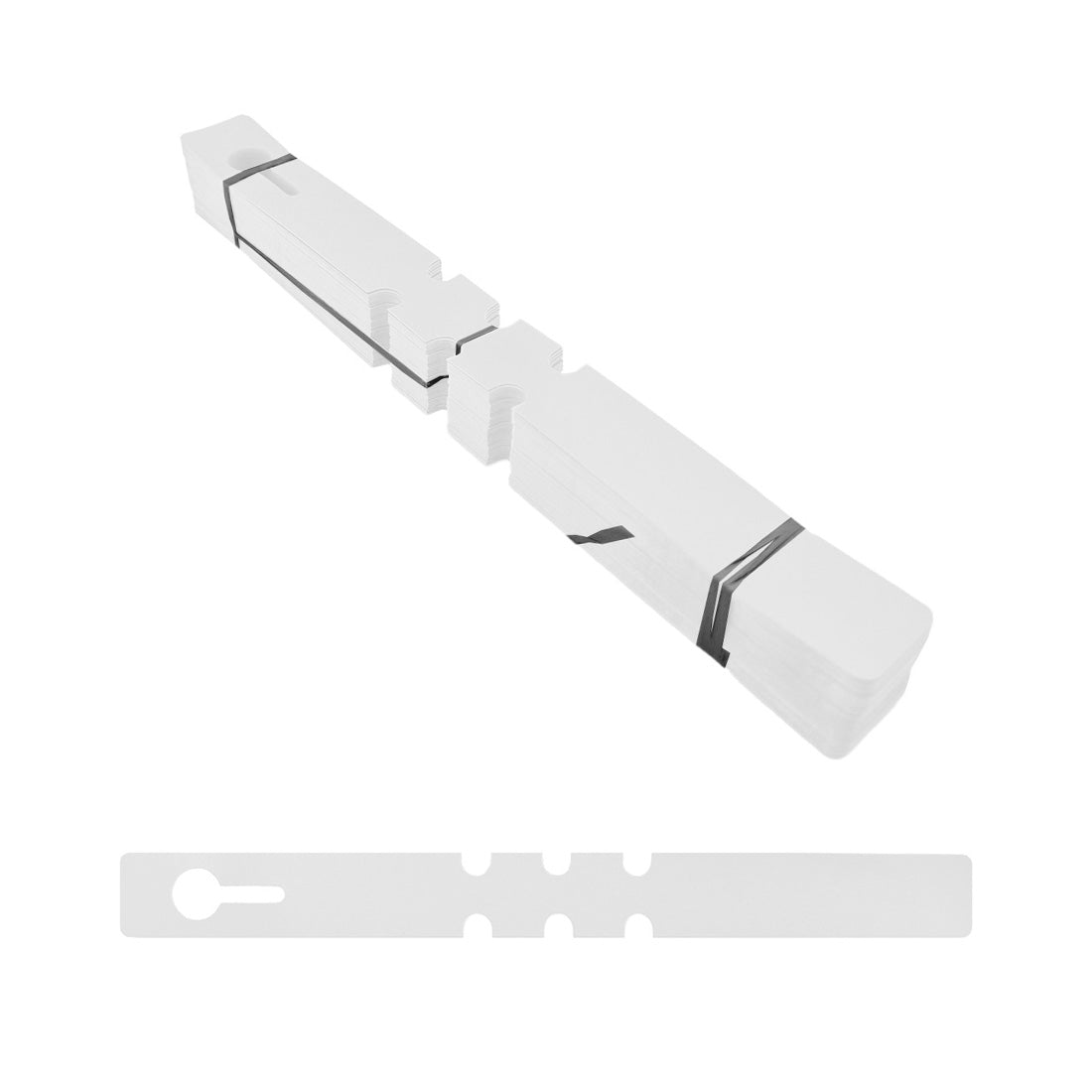 Sleufetiketten 210x20mm PVC, Wit