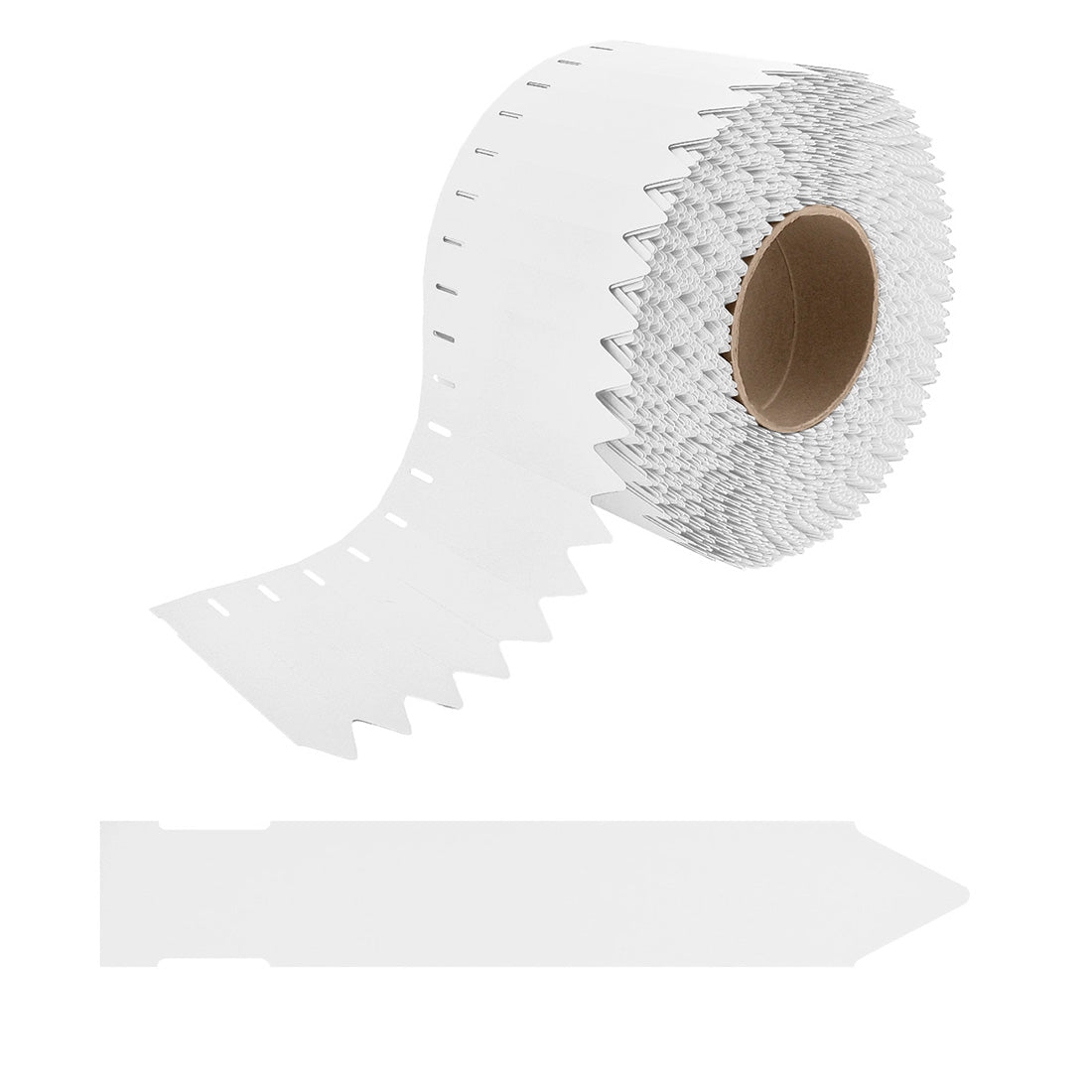 Steeketiketten 25x120mm 350µ PVC, Wit