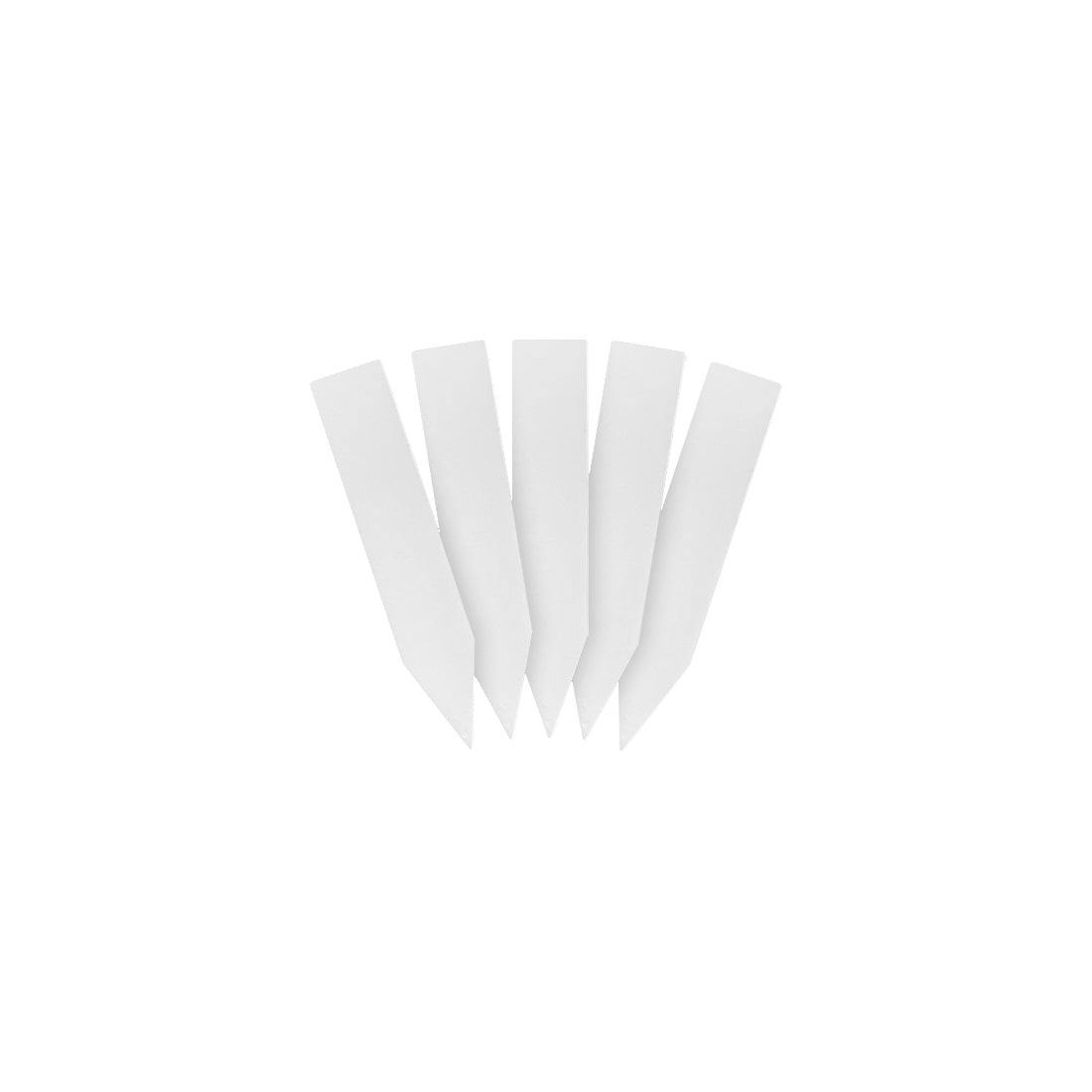 Steeketiketten 10x50mm 1000µ PVC, Wit