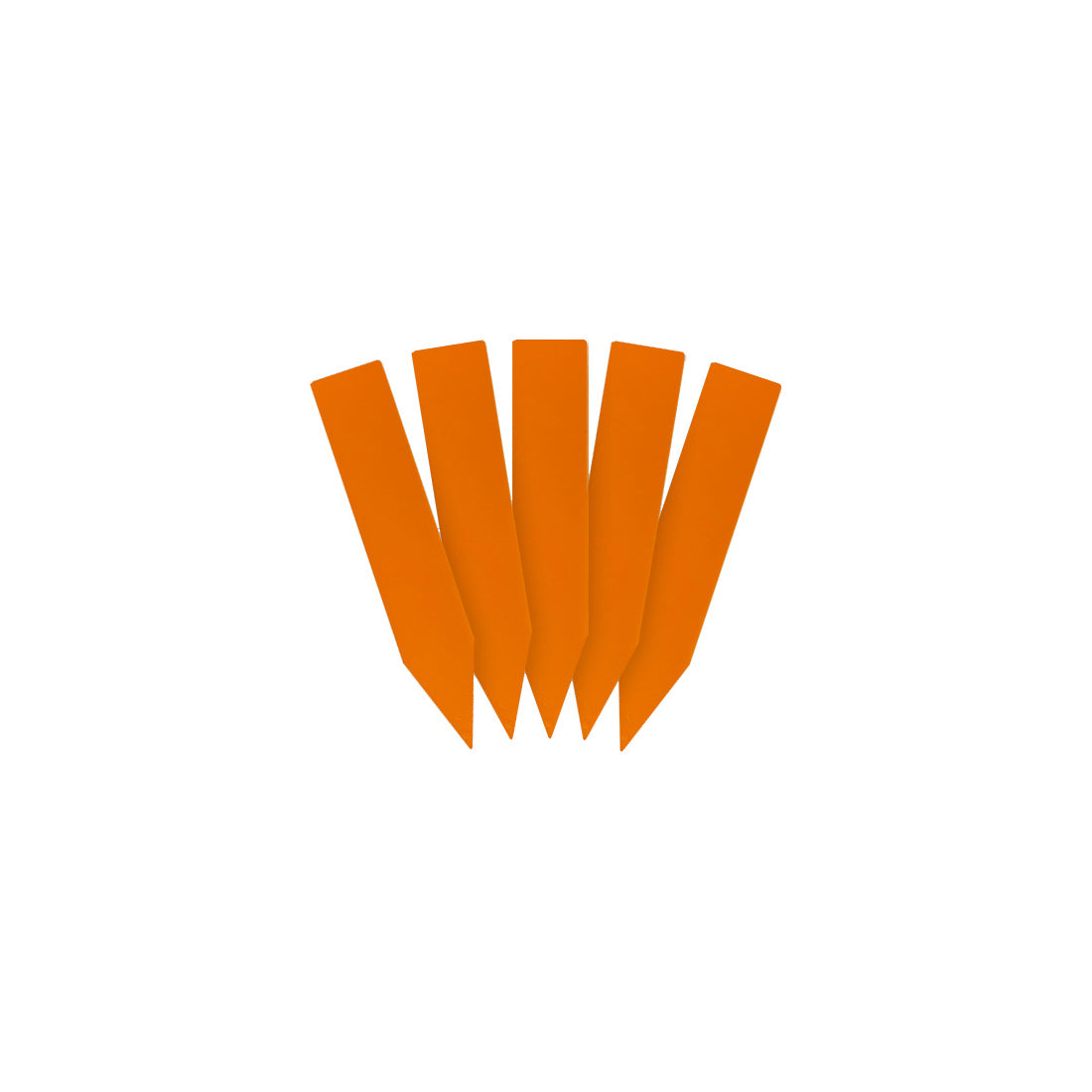 Steeketiketten 10x50mm 1000µ PVC Oranje
