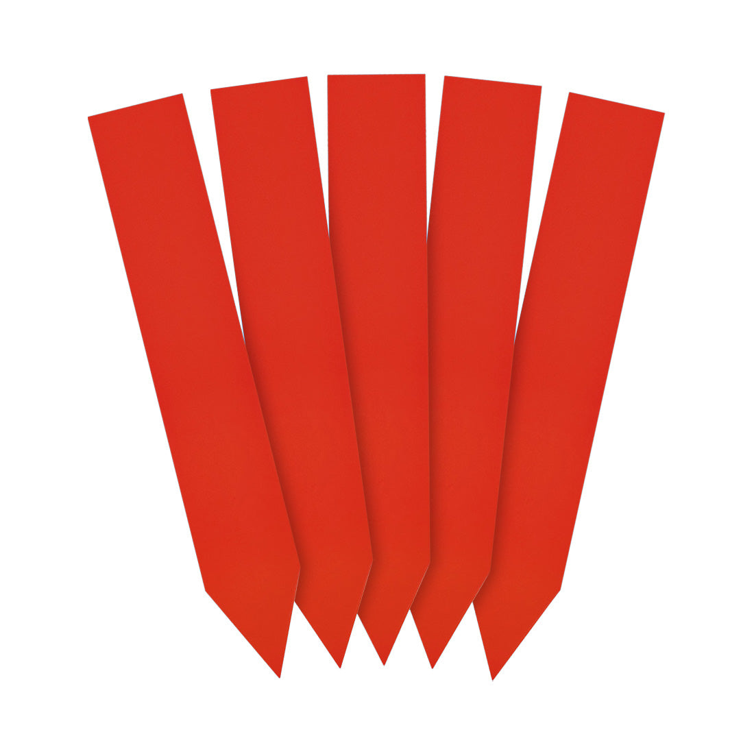Steeketiketten 20x120mm 350µ PVC Rood