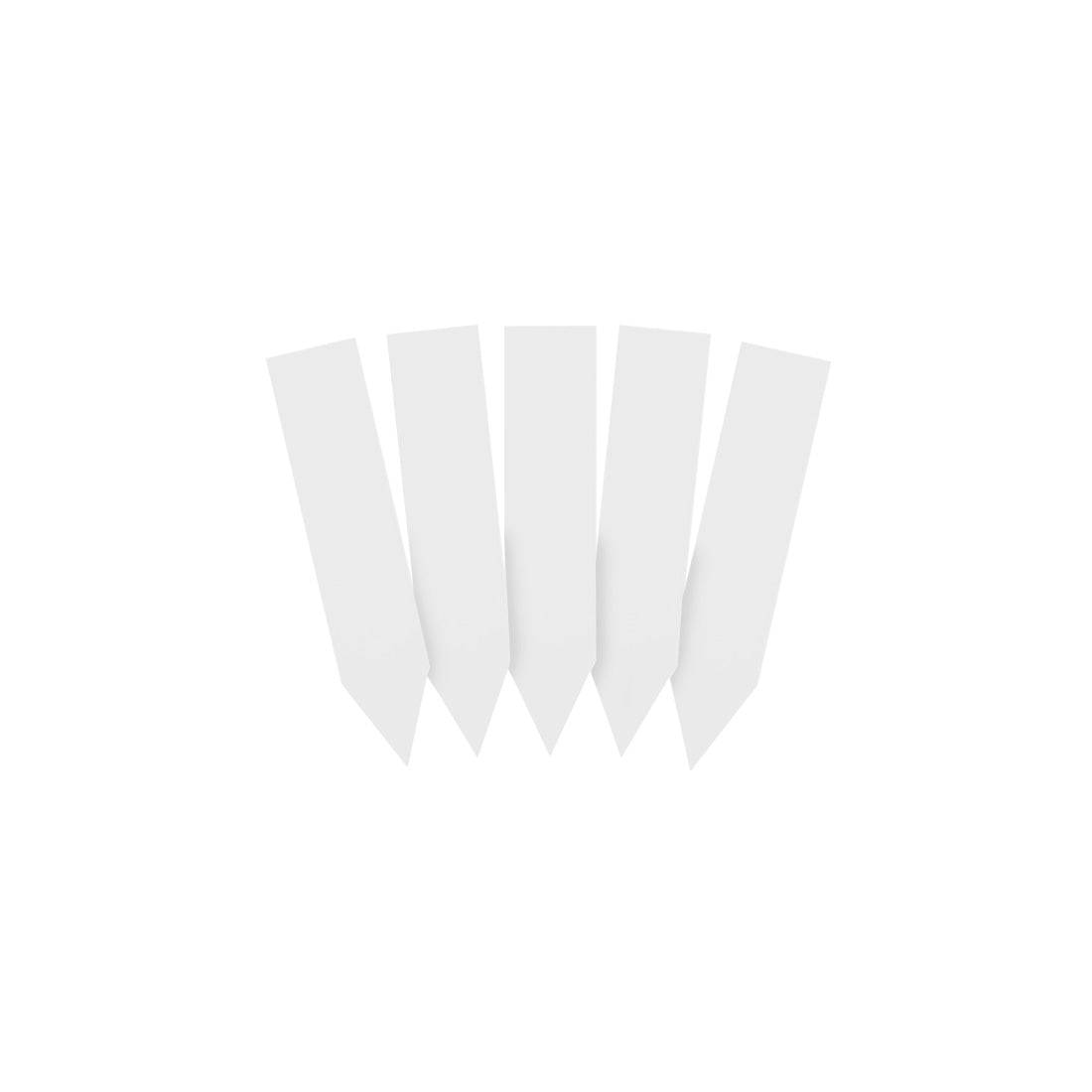 Steeketiketten 13x60mm 350µ PVC, Wit