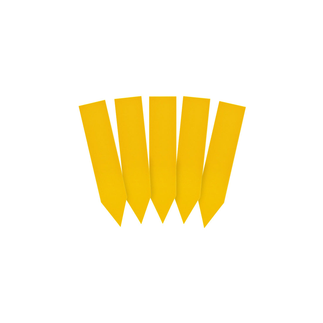 Steeketiketten 13x60mm 350µ PVC, Geel