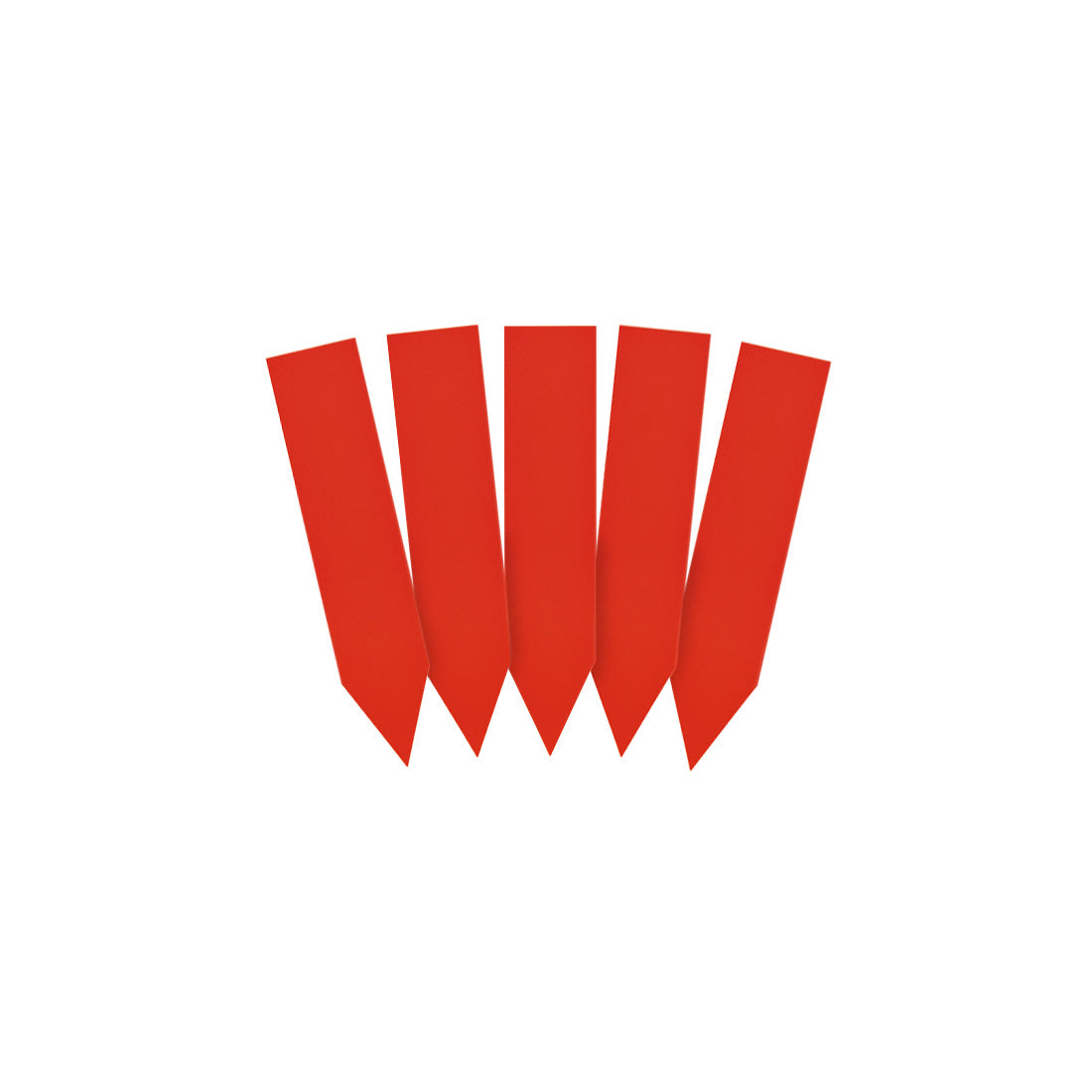 Steeketiketten 13x60mm 350µ PVC, Rood