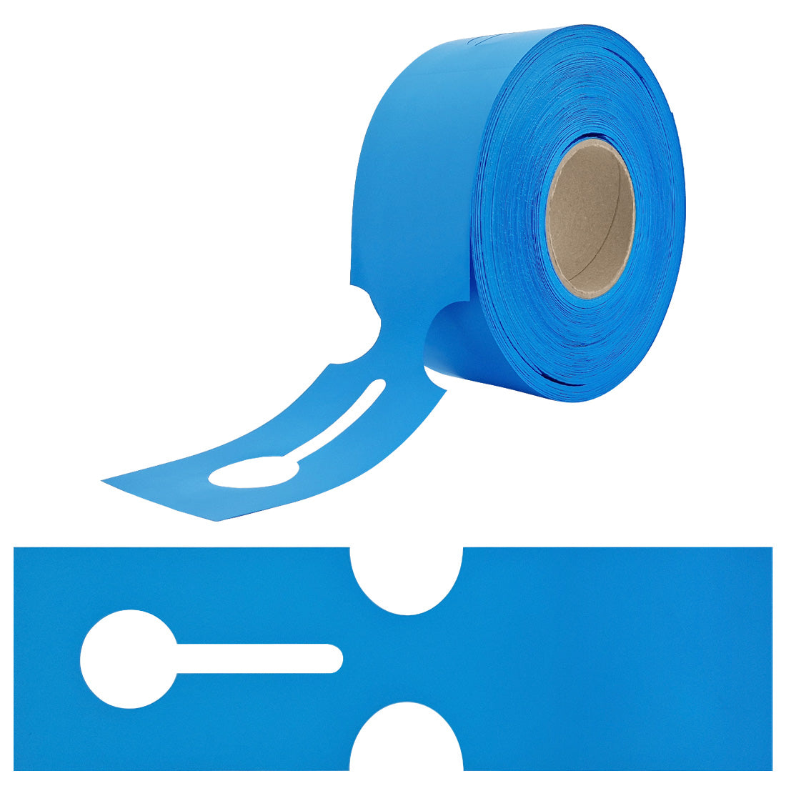 Sleufetiketten 273,5x80mm HDPE, Blauw