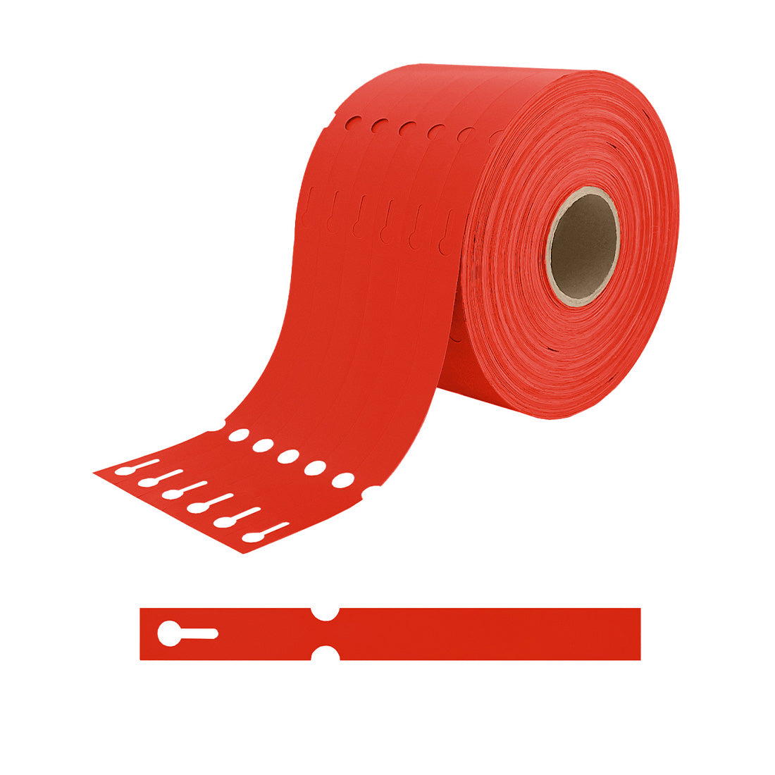 Schlaufenetiketten 160x17mm HDPE, Rot