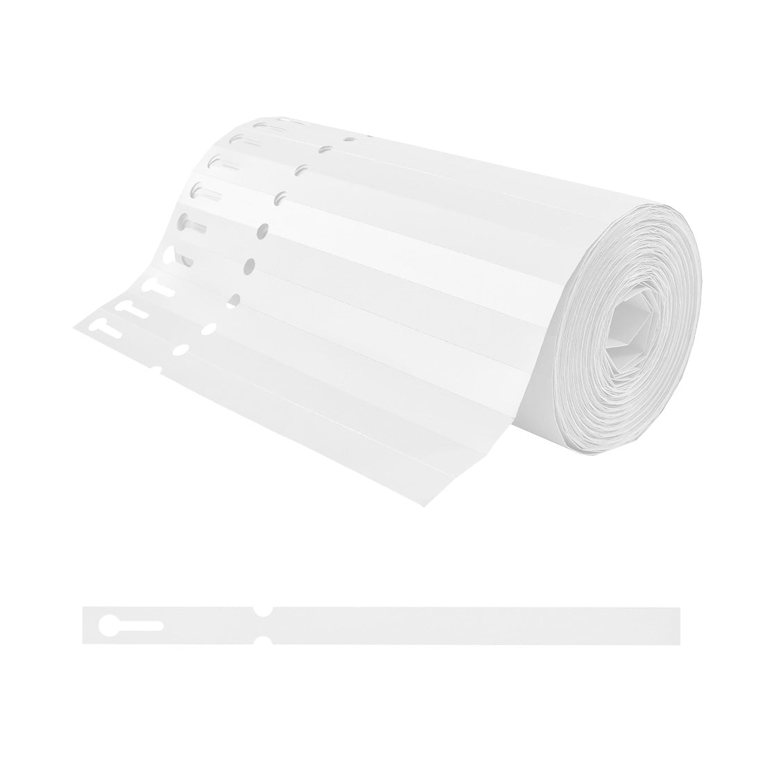 Sleufetiketten 200x13mm PVC, Wit