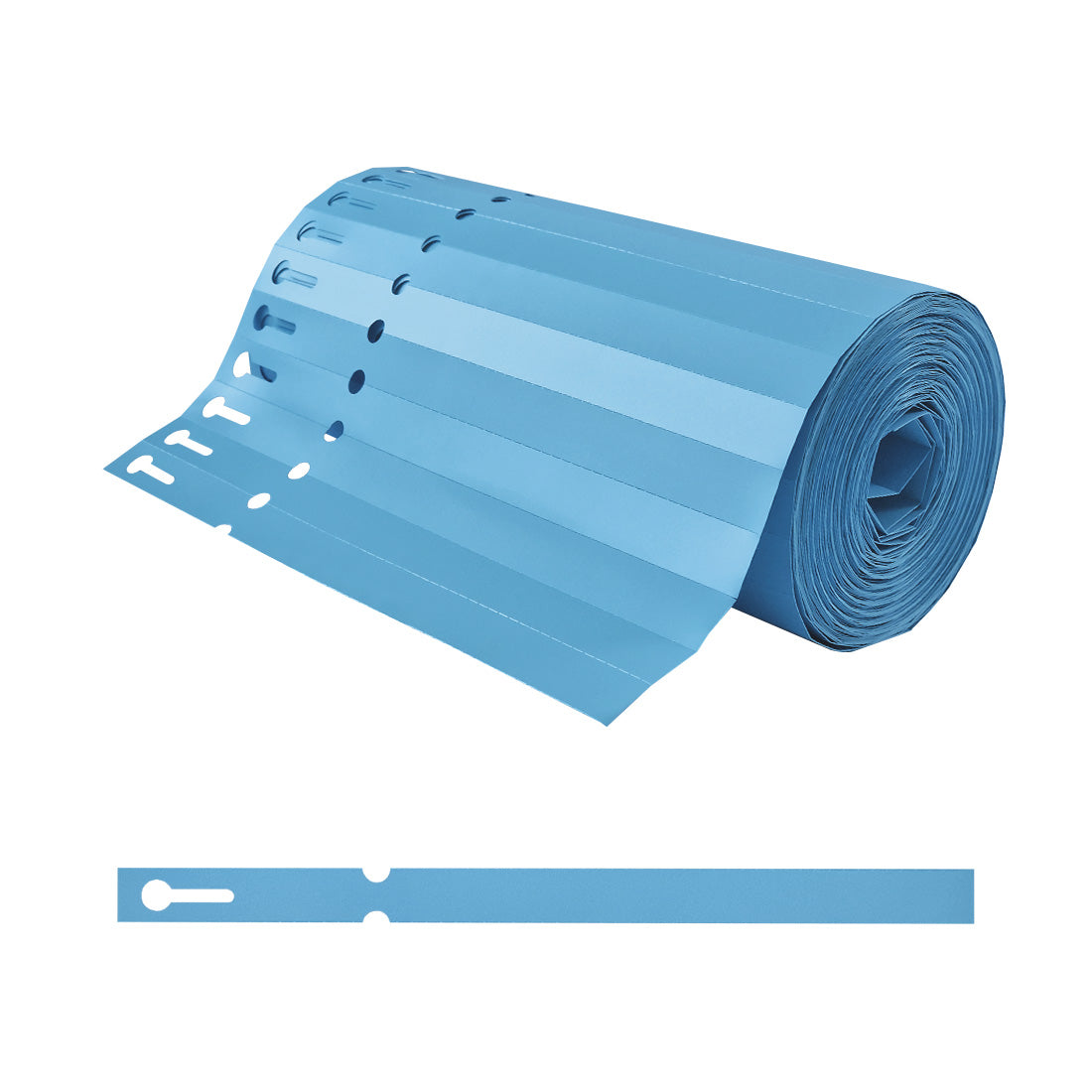 Sleufetiketten 200x13mm PVC, Blauw