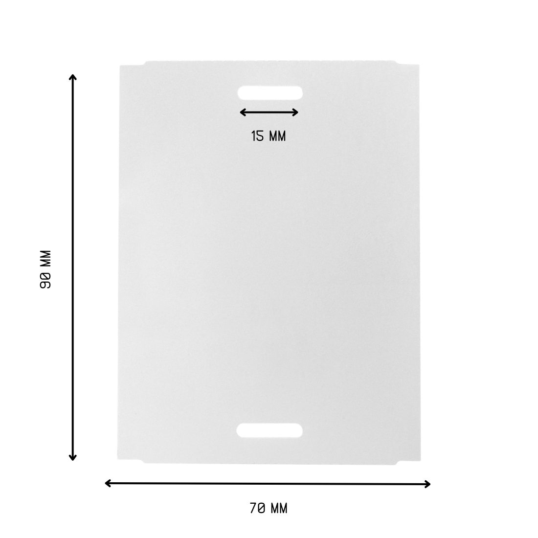 Hanging plant tag 70x90mm PVC, White