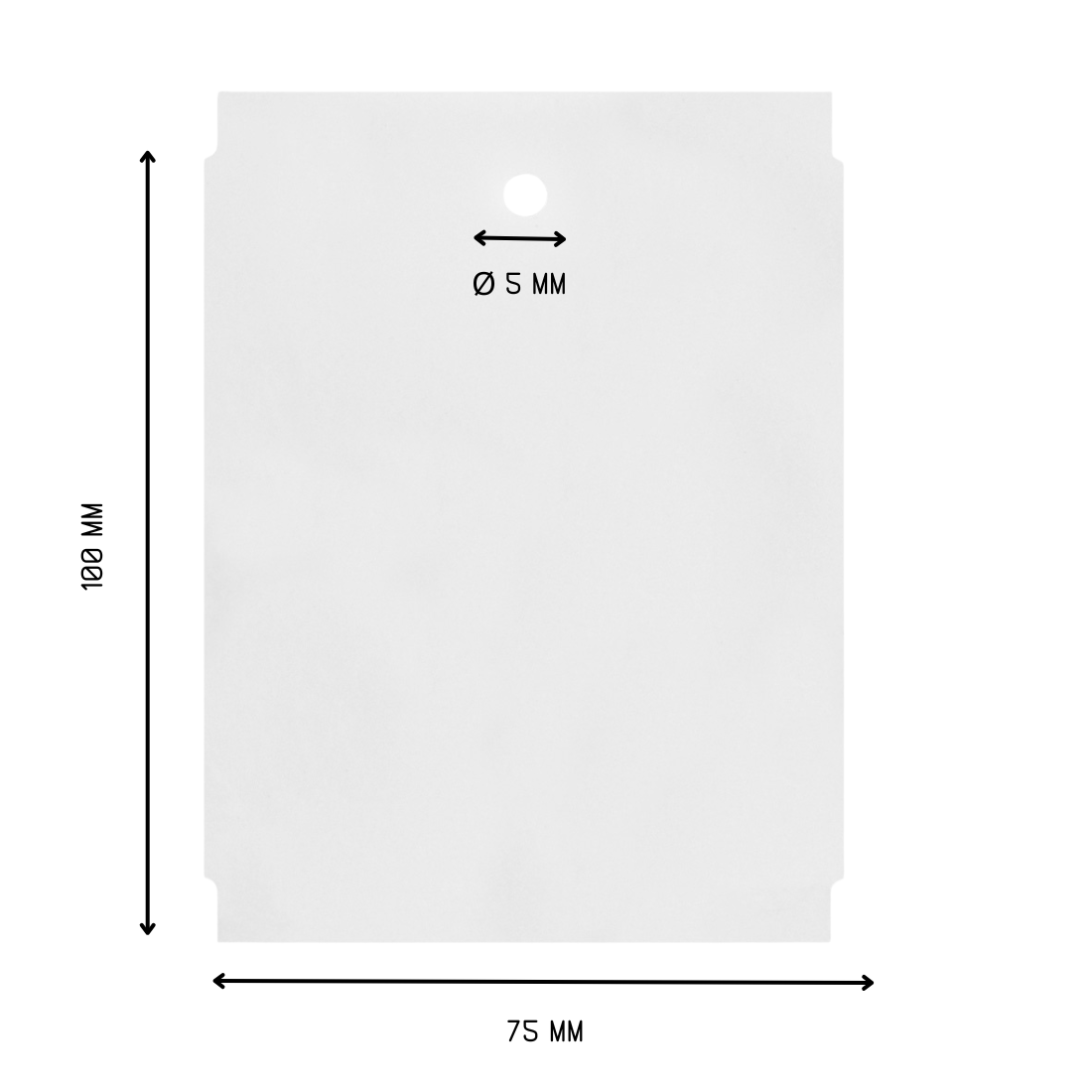 Anhängeetiketten 75x100mm HDPE Weiß