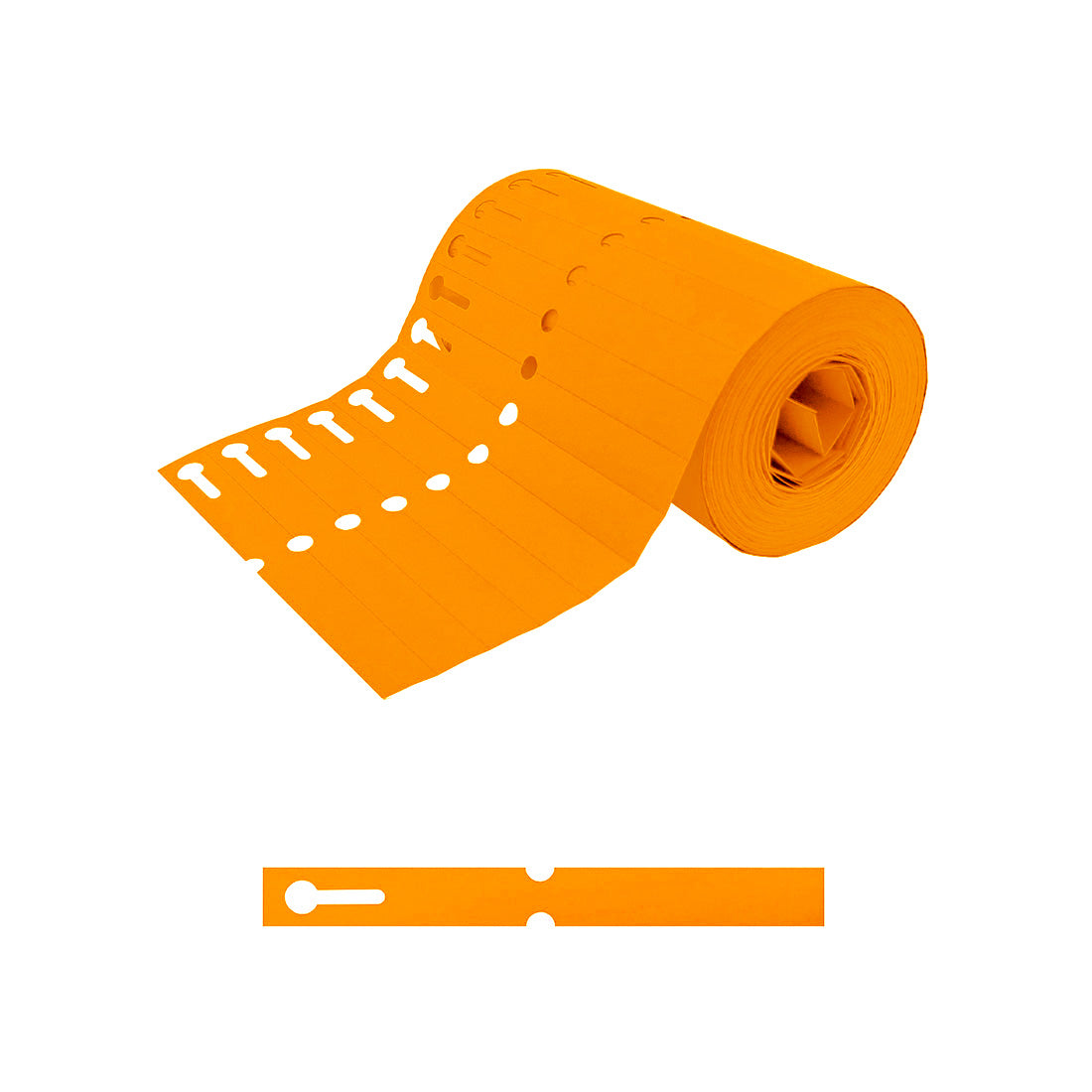 Sleufetiketten 120x13mm PVC, Oranje