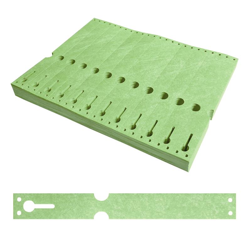 Sleufetiketten 220x25,4mm Tyvek, Groen
