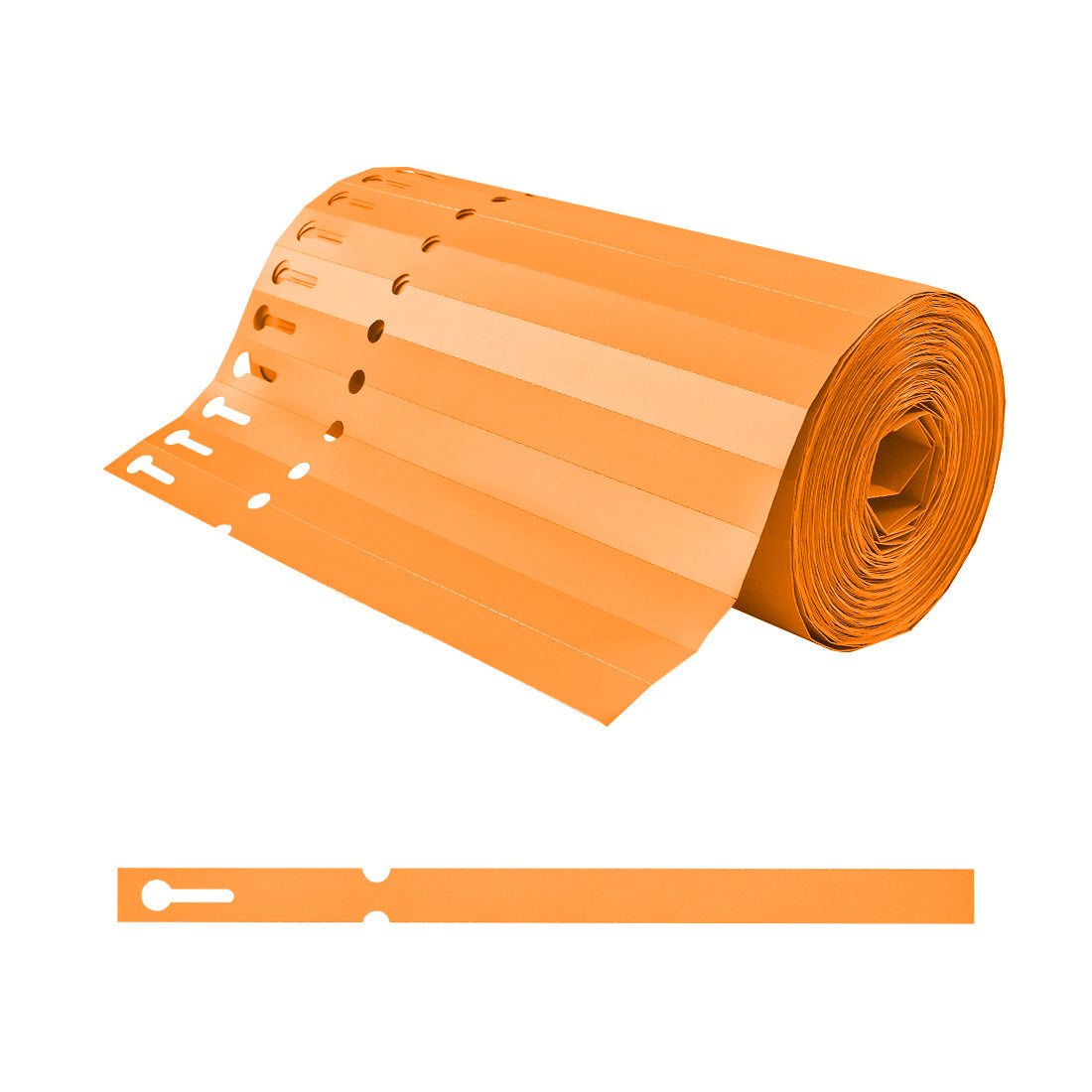 Sleufetiketten 200x13mm PVC, Oranje