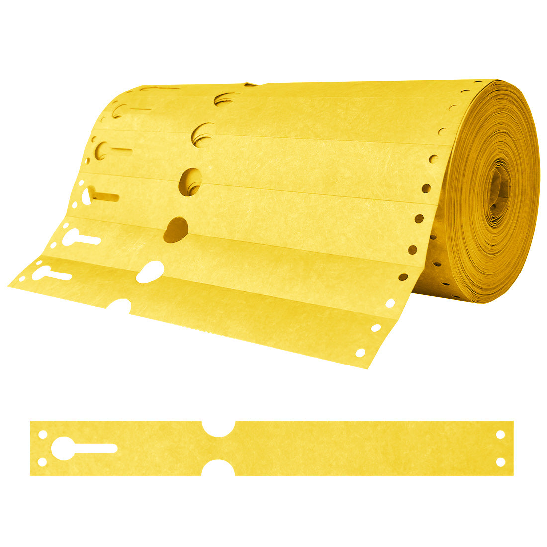 Sleufetiketten 220x25,4mm Tyvek, Geel