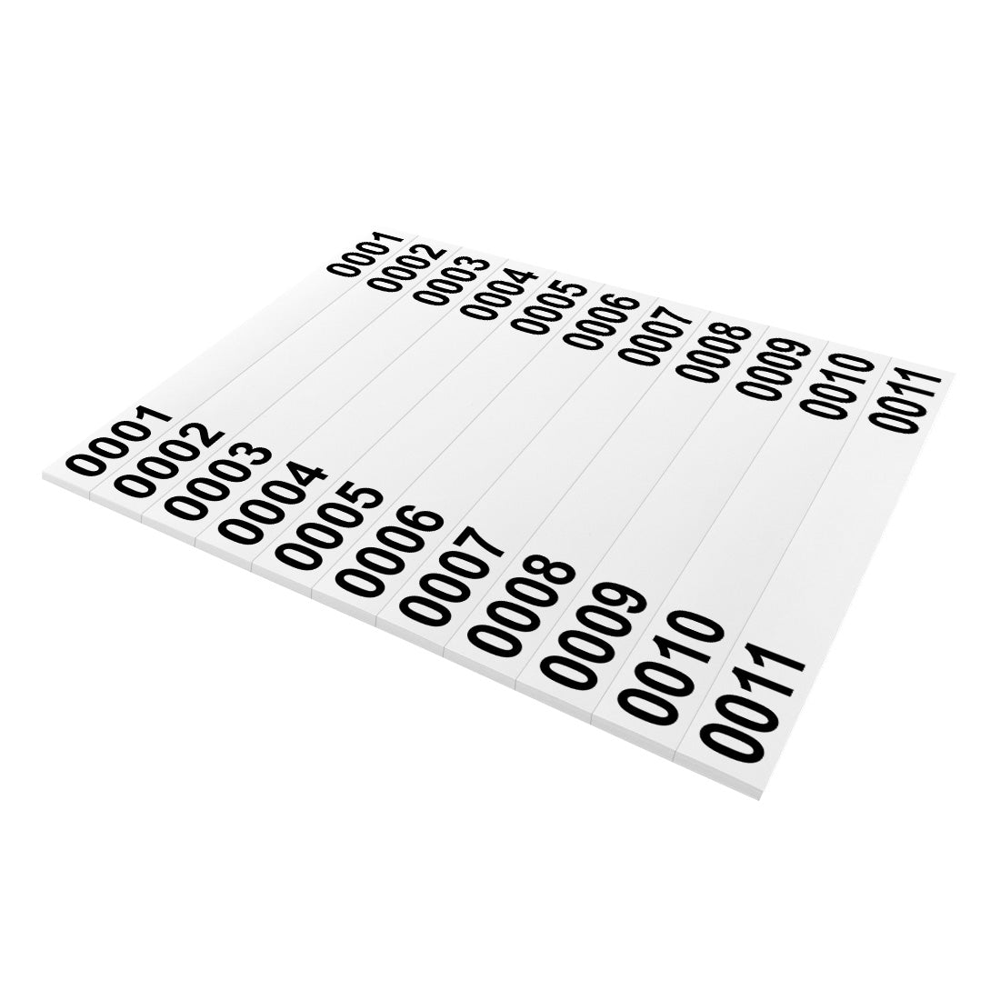 Boometiket 210x25,4mm PET - Genummerd, Wit