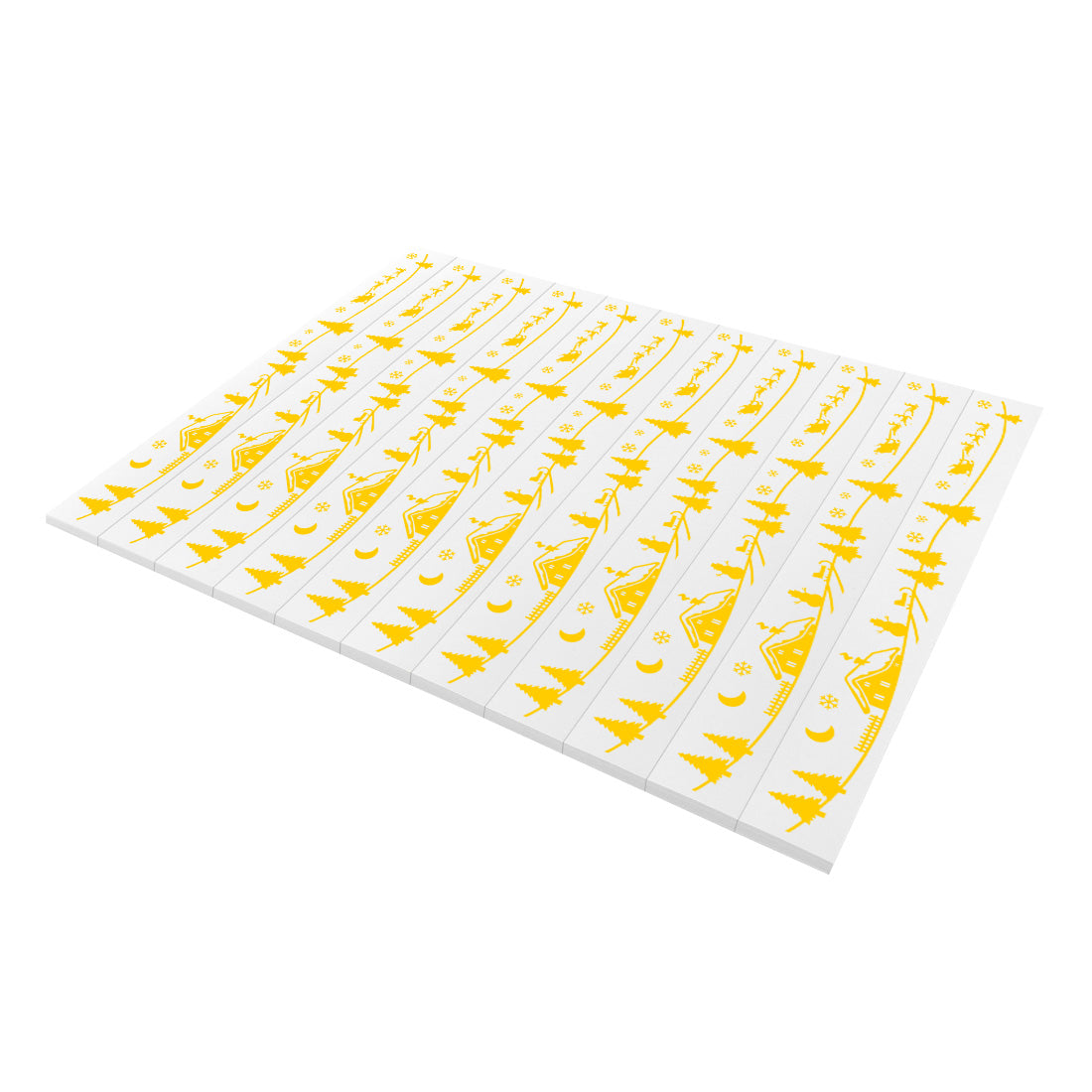 Kerstboomlabels 210x25,5mm PET, Geel