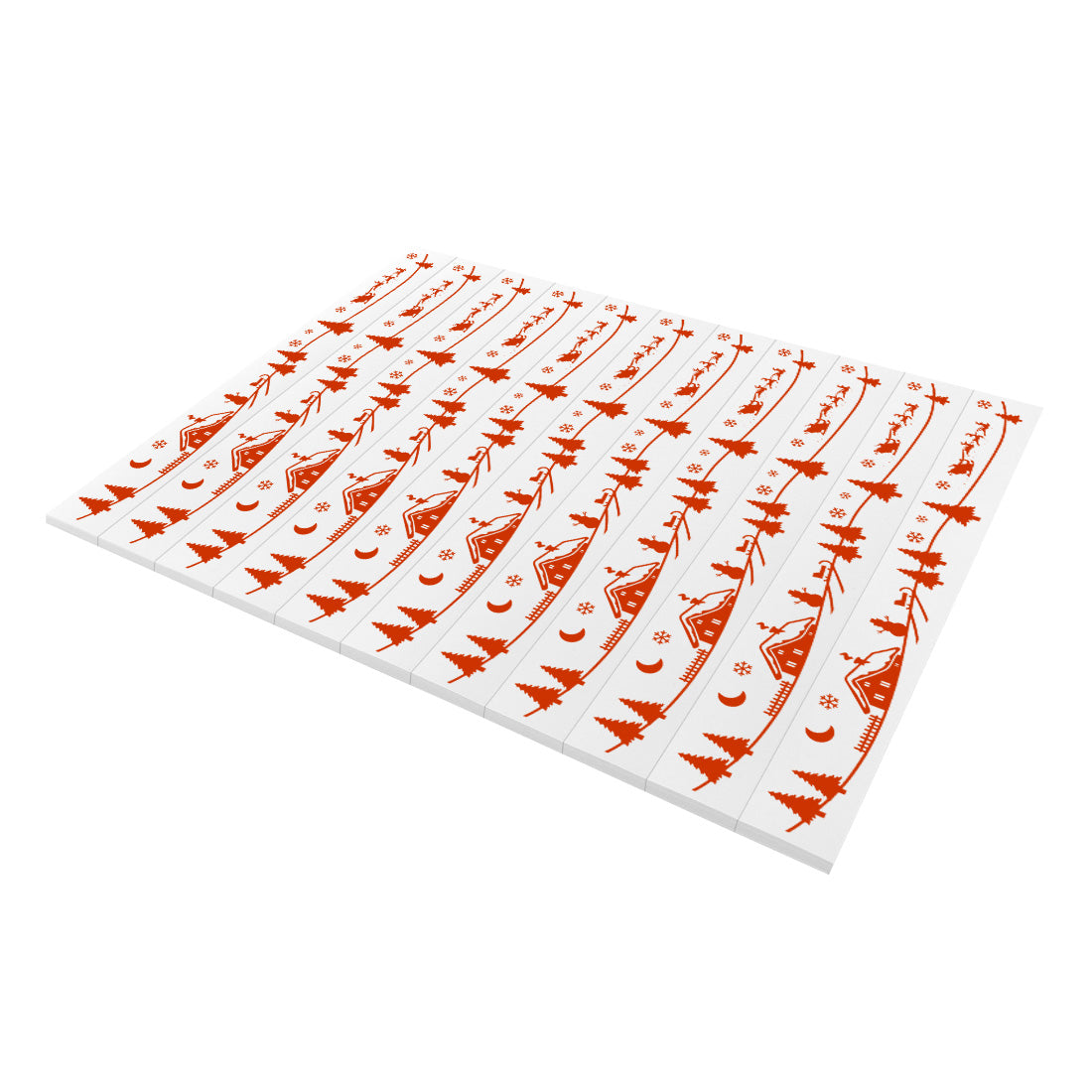 Kerstboomlabels 210x25,5mm PET, Rood