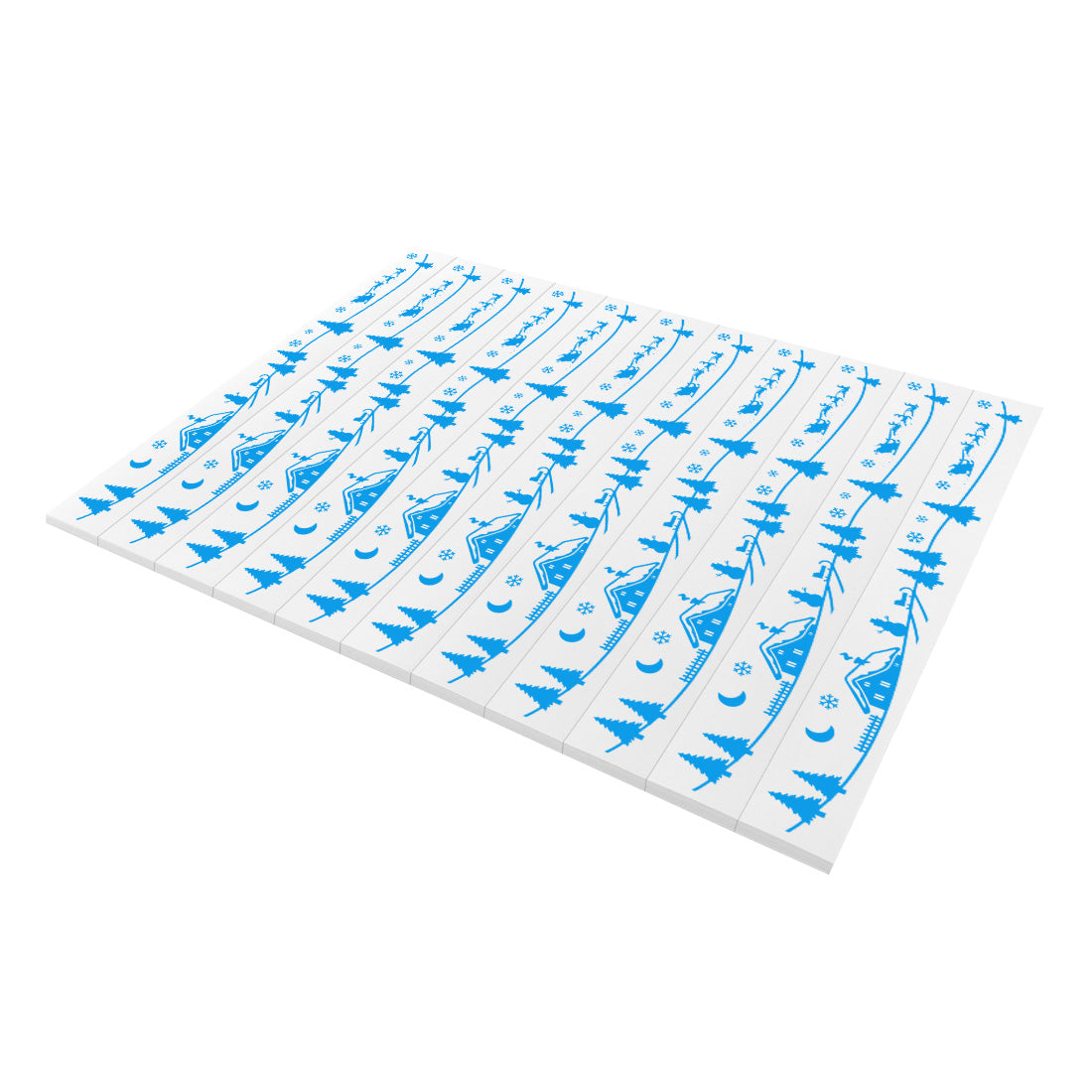 Kerstboomlabels 210x25,5mm PET, Blauw