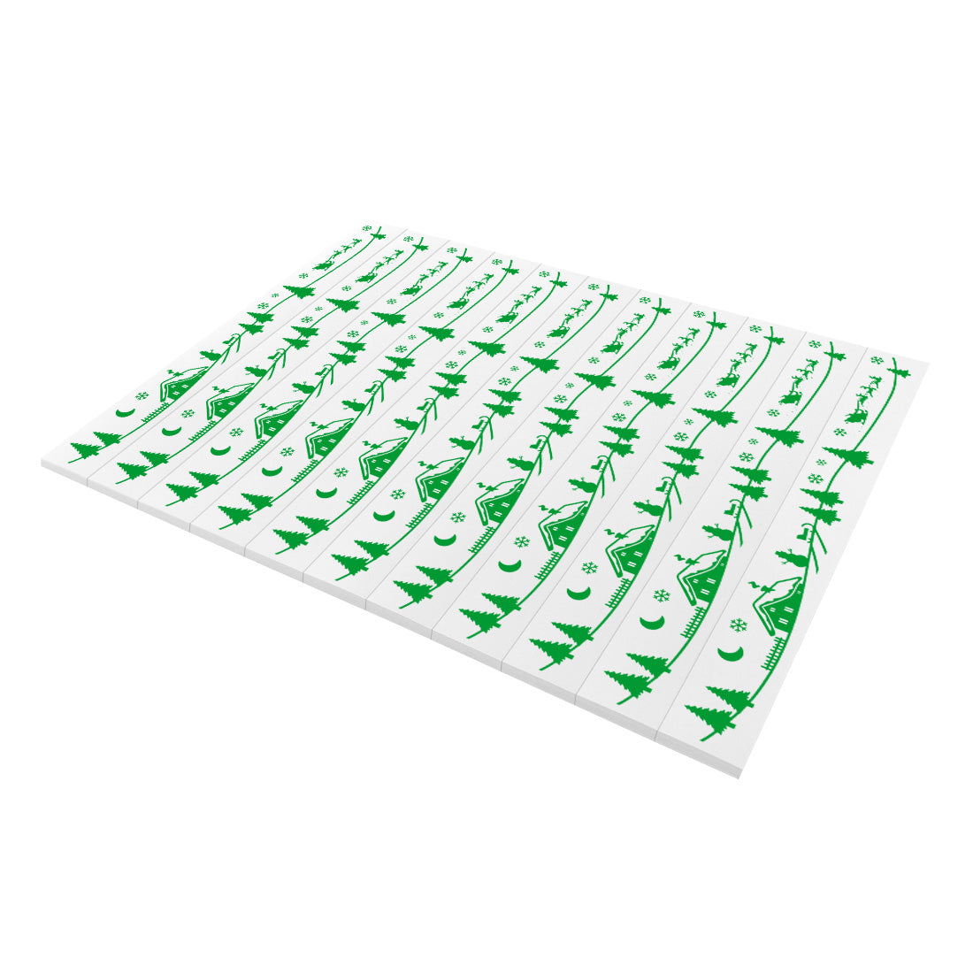 Kerstboomlabels 210x25,5mm PET, Groen
