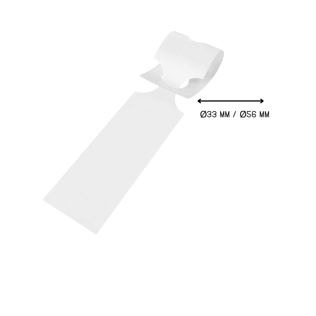 Schlaufenetiketten 400x75mm HDPE - Nummeriert Weiß