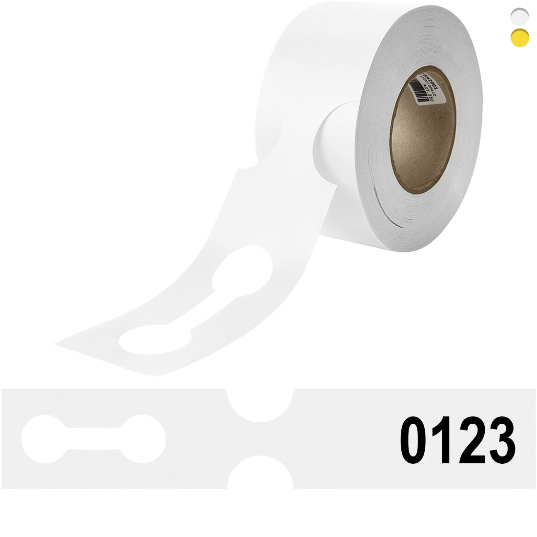 Sleufetiketten 400x75mm HDPE - Genummerd, Wit